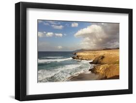 Sunset at Playa Del Viejo Rey, La Pared, Fuerteventura, Canary Islands, Spain, Atlantic, Europe-Markus Lange-Framed Photographic Print