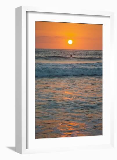 Sunset at Playa Guiones Surfing Beach-Rob Francis-Framed Photographic Print