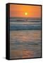 Sunset at Playa Guiones Surfing Beach-Rob Francis-Framed Stretched Canvas