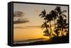 Sunset at Poipu Beach, Kauai, Hawaii, United States of America, Pacific-Michael DeFreitas-Framed Stretched Canvas