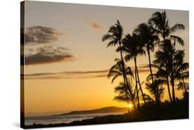 Sunset at Poipu Beach, Kauai, Hawaii, United States of America, Pacific-Michael DeFreitas-Stretched Canvas