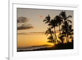 Sunset at Poipu Beach, Kauai, Hawaii, United States of America, Pacific-Michael DeFreitas-Framed Photographic Print