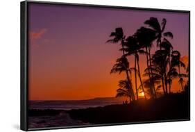 Sunset at Poipu Beach, Kauai, Hawaii, USA-Richard Duval-Framed Photographic Print