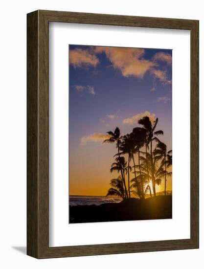 Sunset at Poipu Beach, Kauai, Hawaii, USA-Richard Duval-Framed Photographic Print