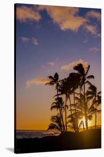 Sunset at Poipu Beach, Kauai, Hawaii, USA-Richard Duval-Stretched Canvas