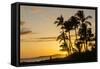 Sunset at Poipu Beach, Kauai, Hawaii-Michael DeFreitas-Framed Stretched Canvas