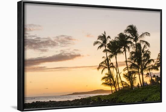 Sunset at Poipu Beach Kauai, Hawaii-Michael DeFreitas-Framed Photographic Print