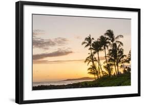 Sunset at Poipu Beach Kauai, Hawaii-Michael DeFreitas-Framed Photographic Print