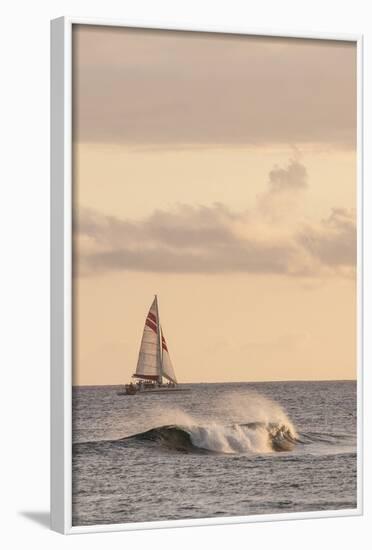 Sunset at Poipu Beach Kauai, Hawaii-Michael DeFreitas-Framed Photographic Print