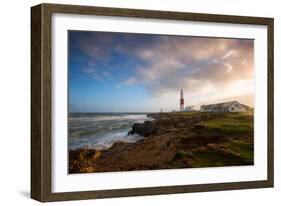 Sunset at Portland Bill in Dorset, England UK-Tracey Whitefoot-Framed Photographic Print