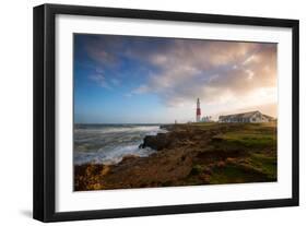 Sunset at Portland Bill in Dorset, England UK-Tracey Whitefoot-Framed Photographic Print