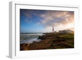 Sunset at Portland Bill in Dorset, England UK-Tracey Whitefoot-Framed Photographic Print