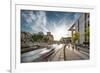 Sunset at Reichstag and River Spree, Berlin, Germany-Sabine Lubenow-Framed Photographic Print