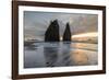 Sunset at Rialto Beach, La Push, Clallam county, Washington State-francesco vaninetti-Framed Photographic Print