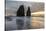 Sunset at Rialto Beach, La Push, Clallam county, Washington State-francesco vaninetti-Stretched Canvas