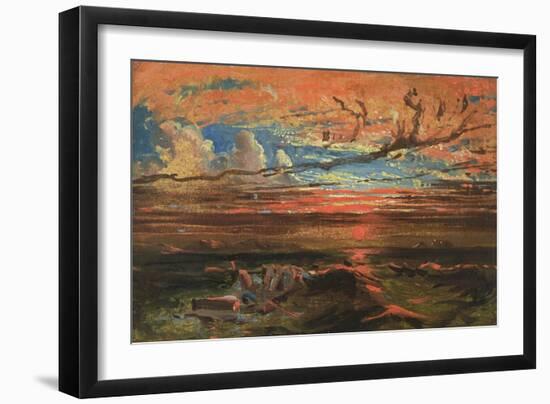 Sunset at Sea after a Storm-Francis Danby-Framed Giclee Print