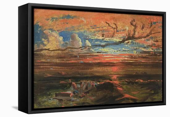 Sunset at Sea after a Storm-Francis Danby-Framed Stretched Canvas