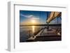 Sunset at Sea on aboard Yacht Sailing-Alan64-Framed Photographic Print