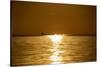 Sunset at Sea. Variety of Colors and Hues of the Rising Sun. Sea Landscape.-OlegRi-Stretched Canvas