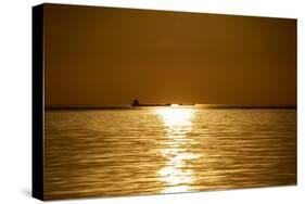 Sunset at Sea. Variety of Colors and Hues of the Rising Sun. Sea Landscape.-OlegRi-Stretched Canvas