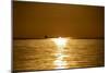 Sunset at Sea. Variety of Colors and Hues of the Rising Sun. Sea Landscape.-OlegRi-Mounted Photographic Print