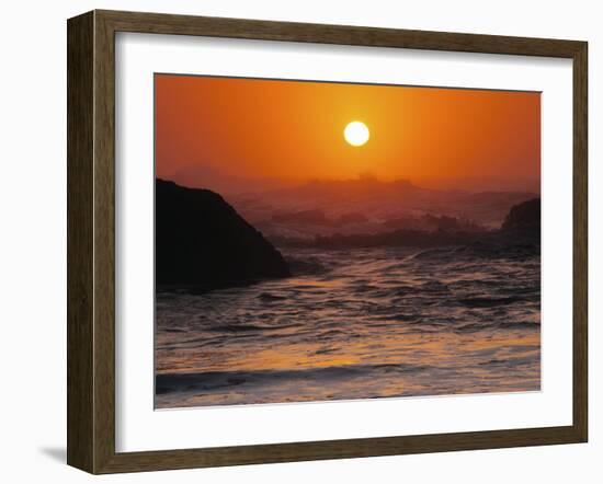 Sunset at Seal Rock: Oregon, USA-Michel Hersen-Framed Premium Photographic Print