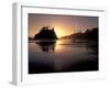 Sunset at Second Beach, Olympic National Park, Washington, USA-Jamie & Judy Wild-Framed Premium Photographic Print