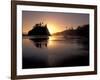 Sunset at Second Beach, Olympic National Park, Washington, USA-Jamie & Judy Wild-Framed Premium Photographic Print