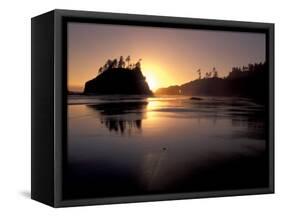 Sunset at Second Beach, Olympic National Park, Washington, USA-Jamie & Judy Wild-Framed Stretched Canvas