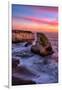 Sunset at Shark Fin Cove, Davenport, Santa Cruz, Pacific Ocean-Vincent James-Framed Photographic Print