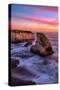 Sunset at Shark Fin Cove, Davenport, Santa Cruz, Pacific Ocean-Vincent James-Stretched Canvas