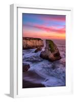 Sunset at Shark Fin Cove, Davenport, Santa Cruz, Pacific Ocean-Vincent James-Framed Photographic Print