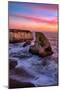 Sunset at Shark Fin Cove, Davenport, Santa Cruz, Pacific Ocean-Vincent James-Mounted Photographic Print