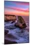 Sunset at Shark Fin Cove, Davenport, Santa Cruz, Pacific Ocean-Vincent James-Mounted Premium Photographic Print