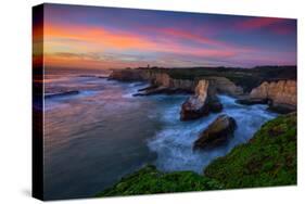 Sunset at Shark Tooth Cove, Santa Cruz California Coast-Vincent James-Stretched Canvas