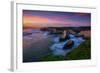 Sunset at Shark Tooth Cove, Santa Cruz California Coast-Vincent James-Framed Photographic Print