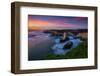 Sunset at Shark Tooth Cove, Santa Cruz California Coast-Vincent James-Framed Photographic Print