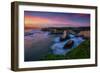 Sunset at Shark Tooth Cove, Santa Cruz California Coast-Vincent James-Framed Photographic Print