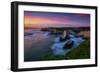 Sunset at Shark Tooth Cove, Santa Cruz California Coast-Vincent James-Framed Photographic Print
