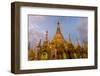 Sunset at Shwedagon Pagoda. Yangon. Myanmar-Tom Norring-Framed Photographic Print