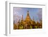 Sunset at Shwedagon Pagoda. Yangon. Myanmar-Tom Norring-Framed Photographic Print