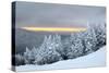 Sunset at Ski Slopes in Winter Mountains Stowe Vt-FashionStock-Stretched Canvas