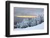 Sunset at Ski Slopes in Winter Mountains Stowe Vt-FashionStock-Framed Photographic Print