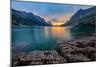 Sunset at St. Mary Lake, Glacier National Park, MT-kan_khampanya-Mounted Photographic Print