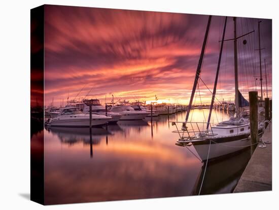 Sunset at Stuart Marina, Florida-Frances Gallogly-Stretched Canvas