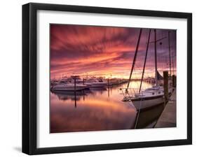 Sunset at Stuart Marina, Florida-Frances Gallogly-Framed Photographic Print