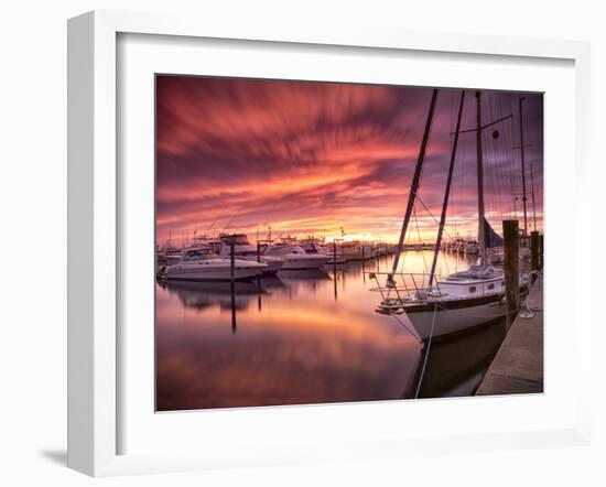 Sunset at Stuart Marina, Florida-Frances Gallogly-Framed Photographic Print