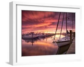 Sunset at Stuart Marina, Florida-Frances Gallogly-Framed Photographic Print