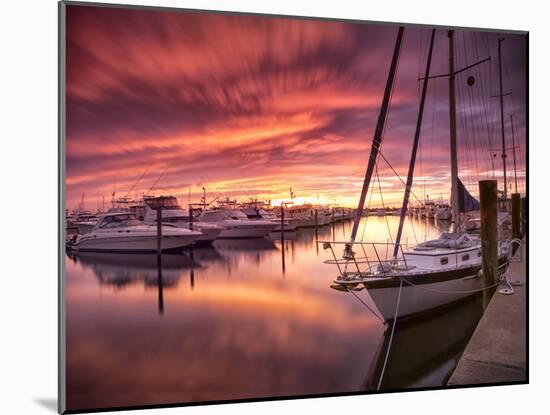 Sunset at Stuart Marina, Florida-Frances Gallogly-Mounted Photographic Print