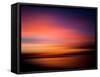 Sunset at the Beach. Blurred Panning Motion. Abstract-mervas-Framed Stretched Canvas